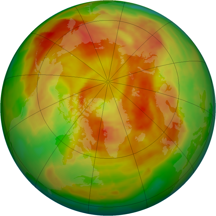 Arctic ozone map for 30 April 2015